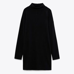 Zara - Short soft dress, Black